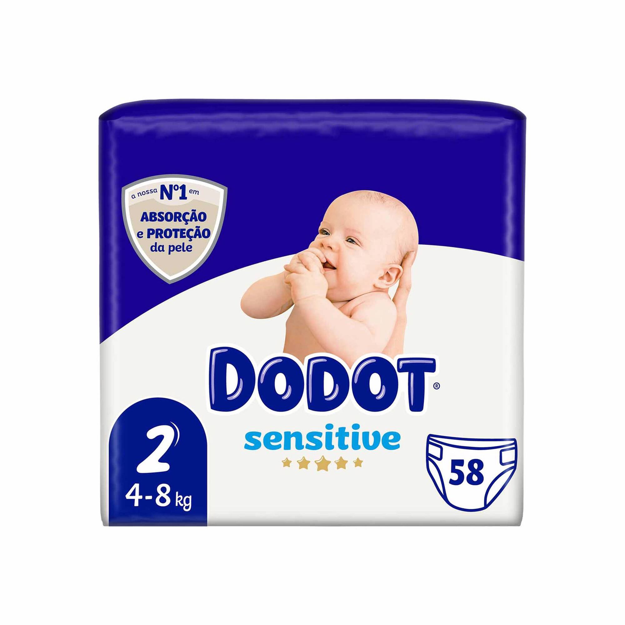 Fraldas de Bebé Sensitive 4-8 kg T2