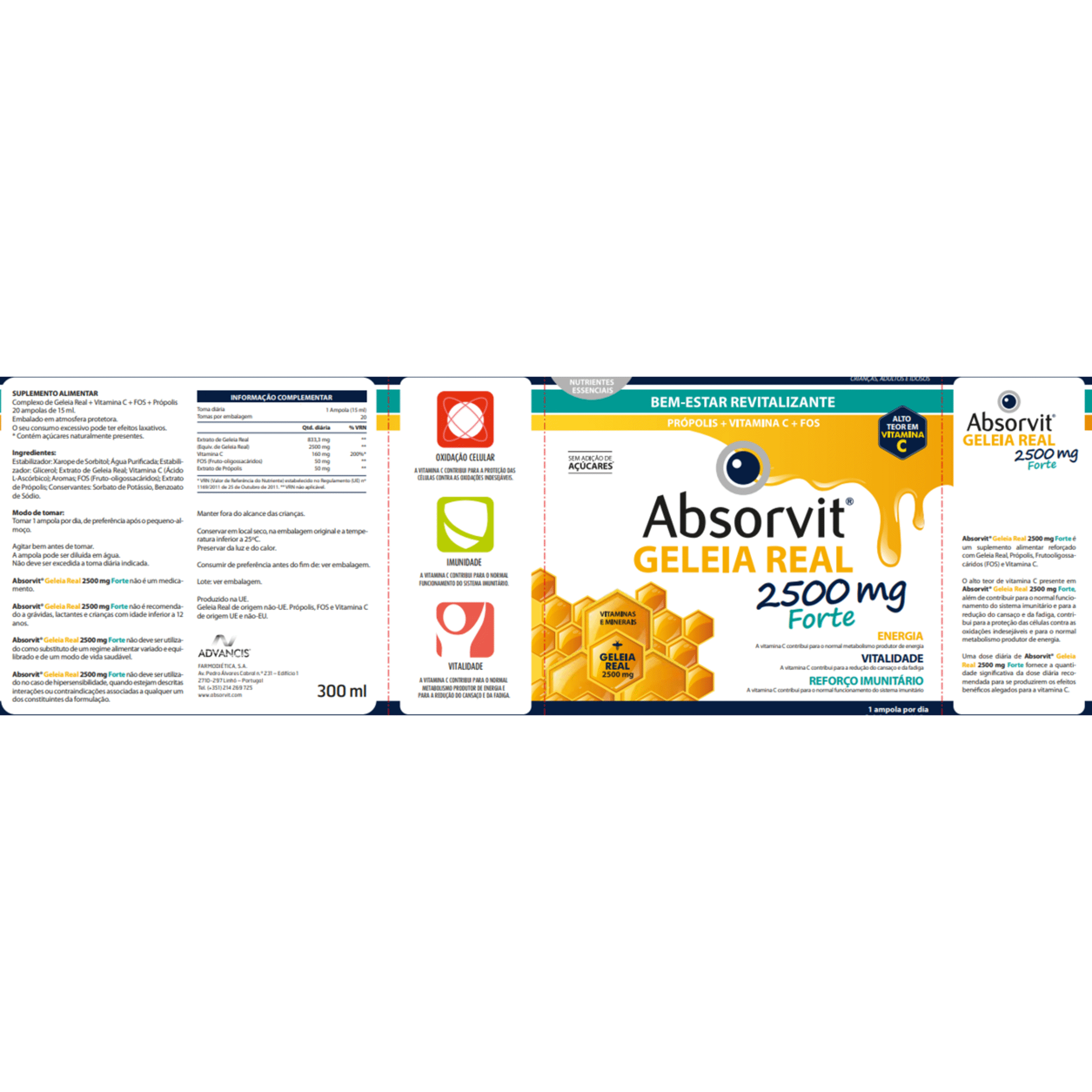 Geleia Real 2500 mg Forte Revitalizante