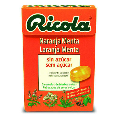 Rebuçados Ervas Suiças Laranja Menta Sem Açúcar