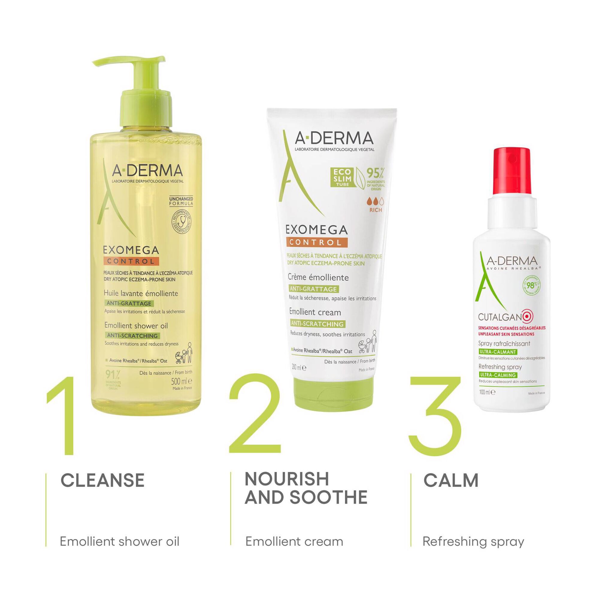 Exomega Control Emolient Shower Oil