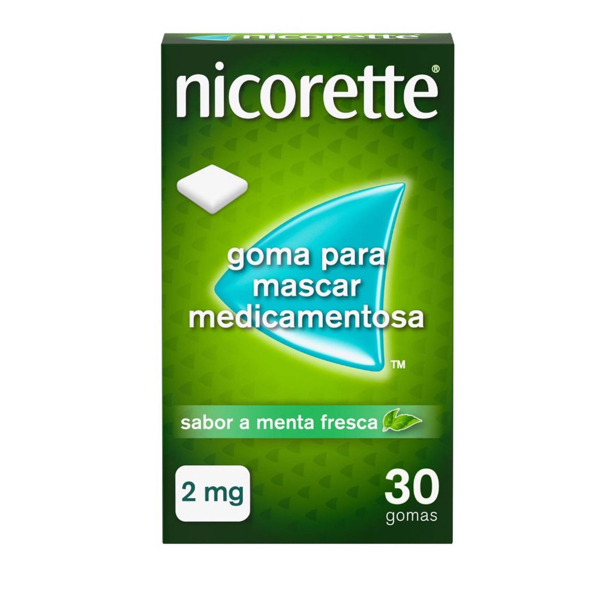 Nicorette 30 Gomas Nicotina 2 mg Menta
