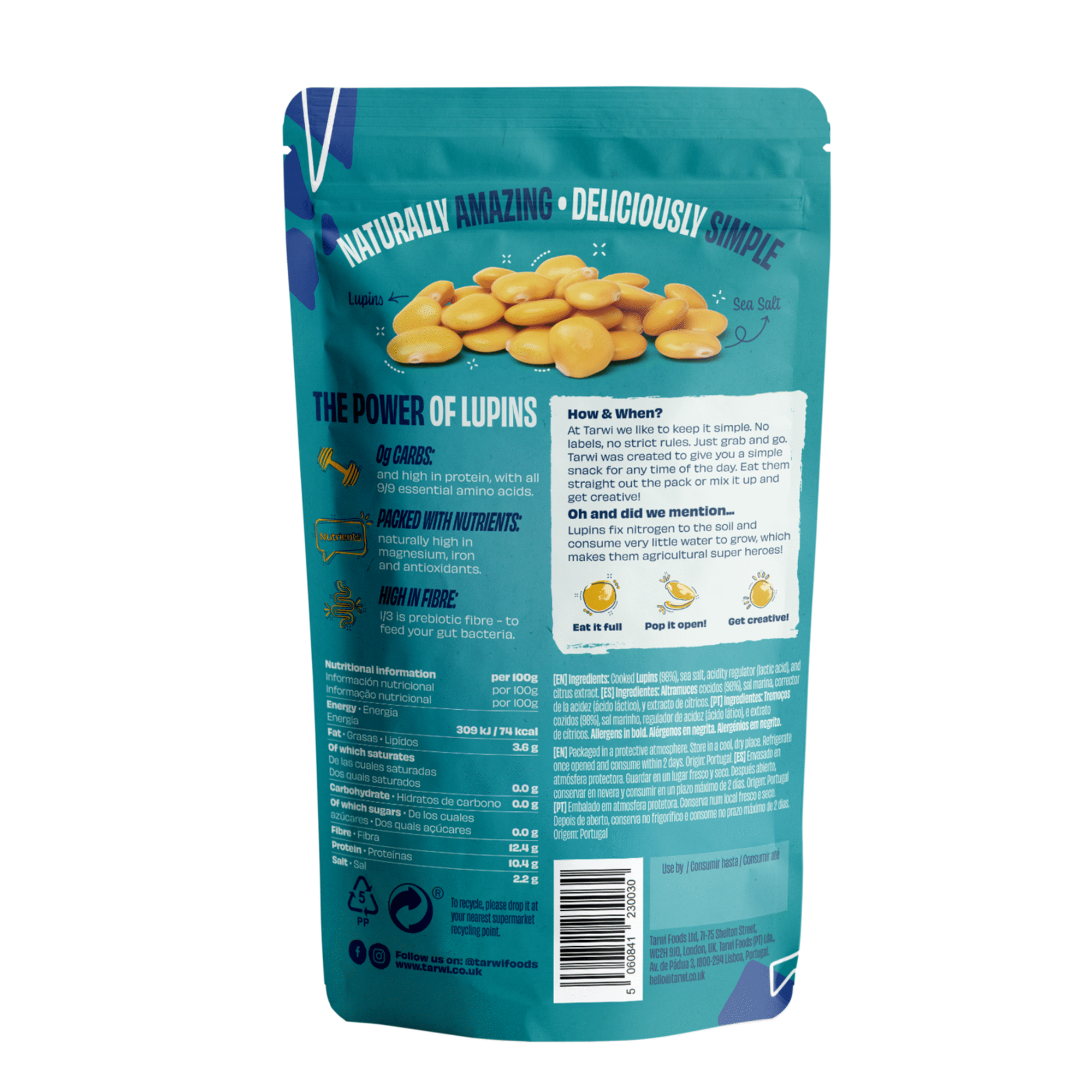 Snack de Tremoço e Sal Marinho