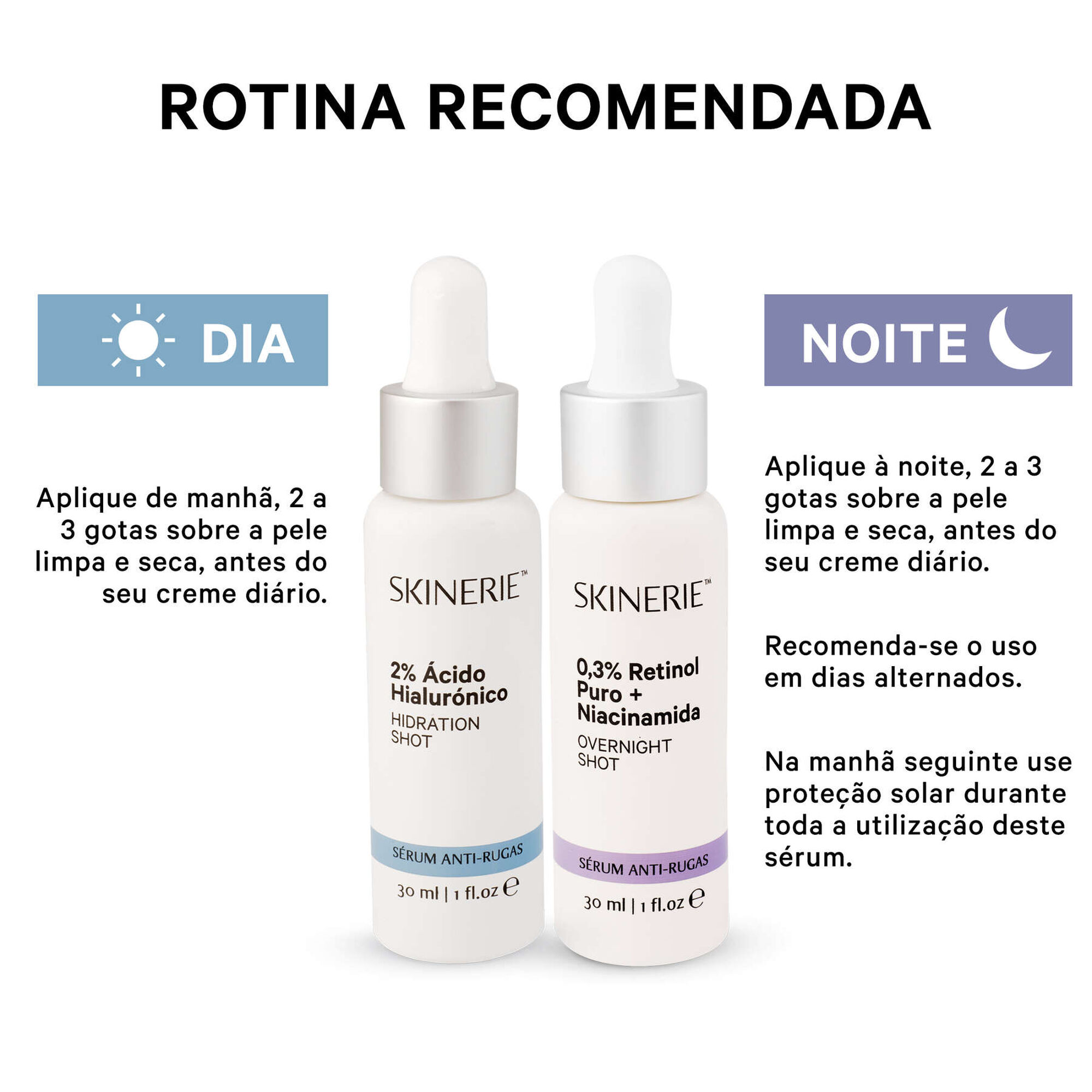 Sérum de Rosto Noturno Retinol e Niacinamida