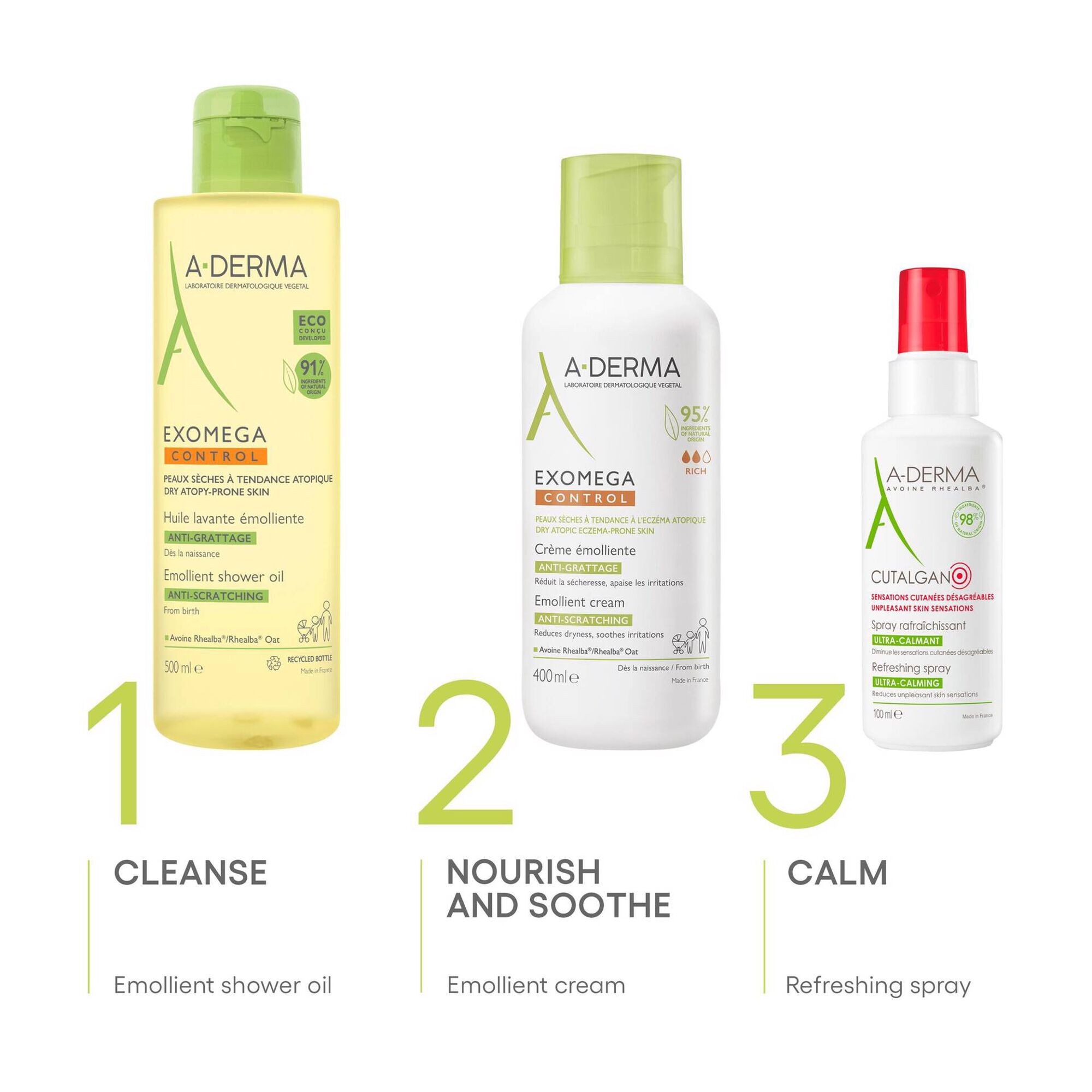 Exomega Control Emolient Shower Oil