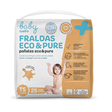 Fraldas Eco & Pure T3 Baby Wells