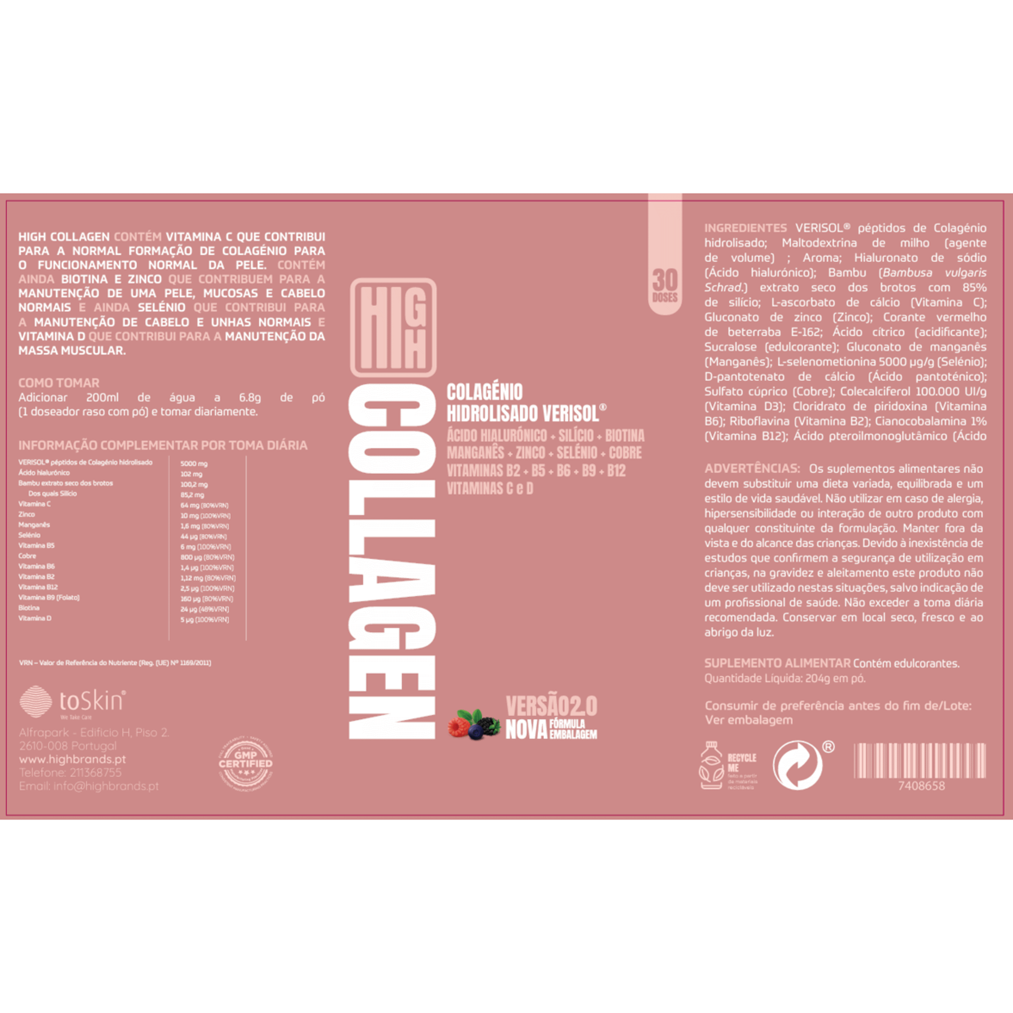 High Collagen 2.0 Frutos Vermelhos