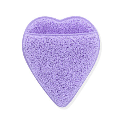 Esponja De Limpeza Facial Coração Lilás