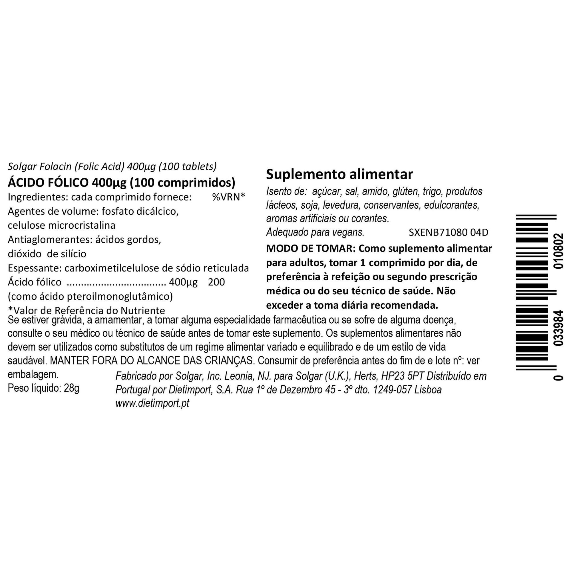 Folacin Ácido Fólico Anemia