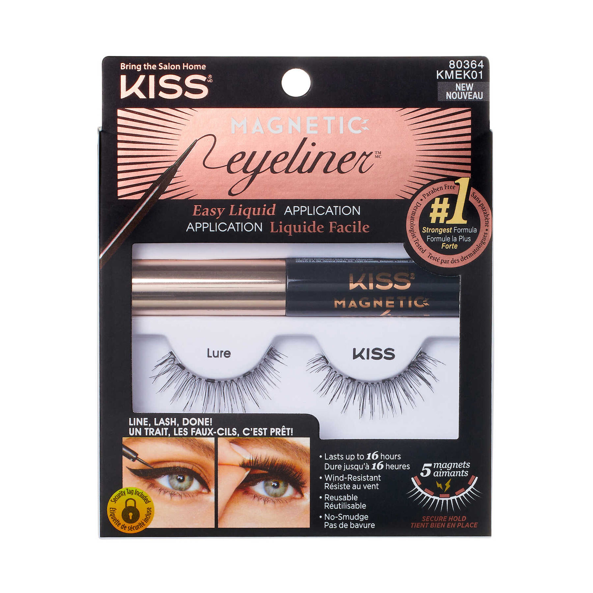 Kit Pestanas Postiças Magnetic Eyeliner Lure
