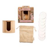 Conjunto Caixa Discos de Bambu Bolsa Lavagem Wells Image 2