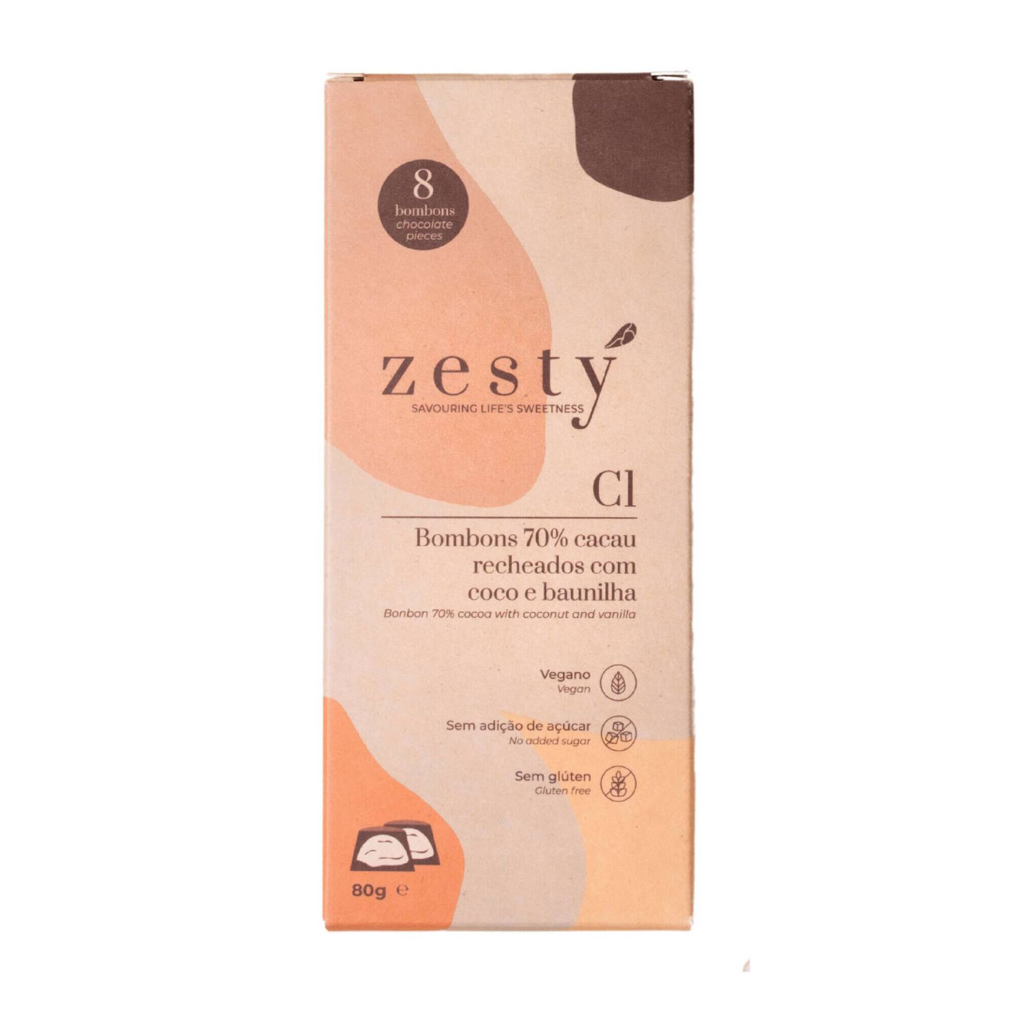 C1 Bombons 70% Cacau Coco e Baunilha