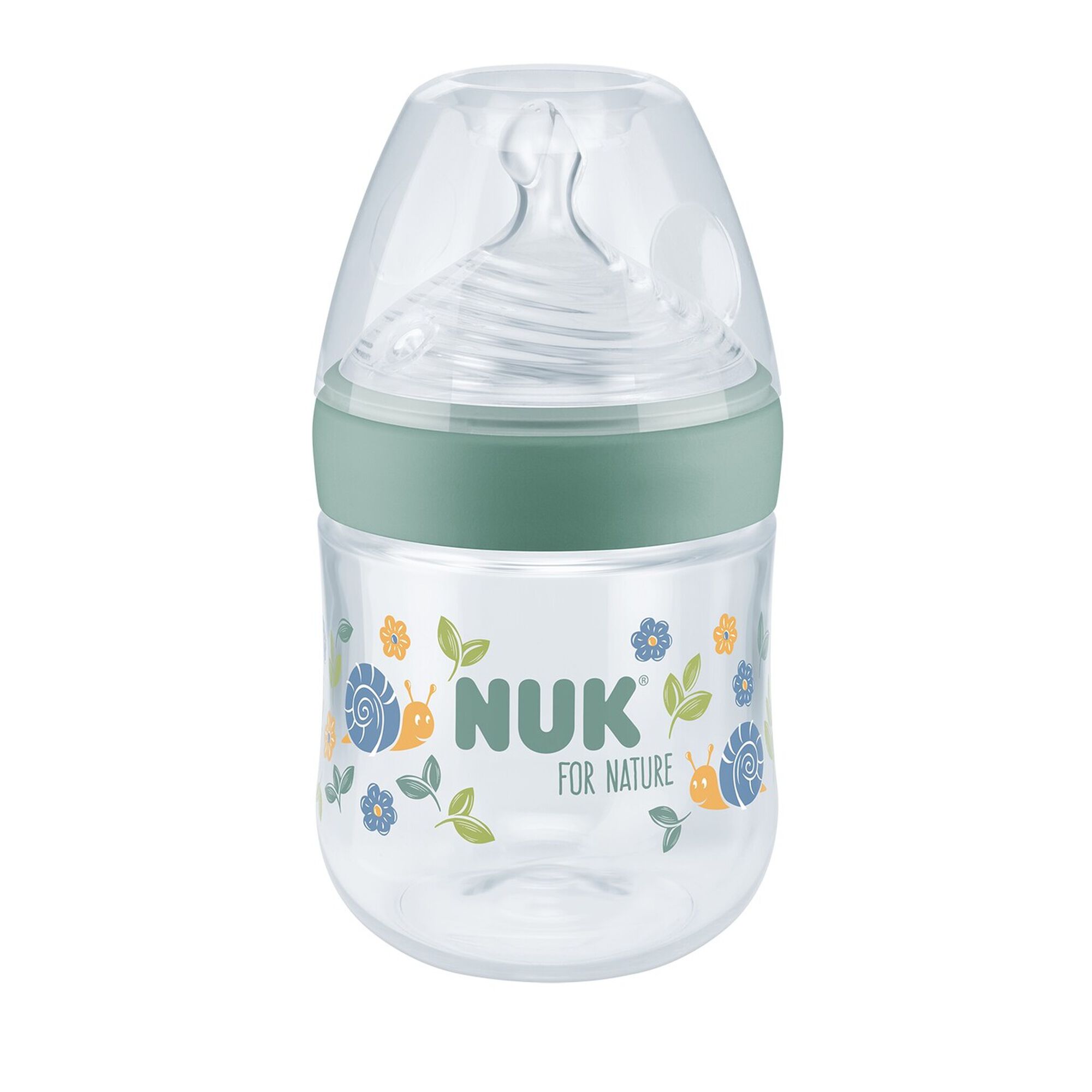 Nuk For Nature Biberão com Tetina Silicone S Verde