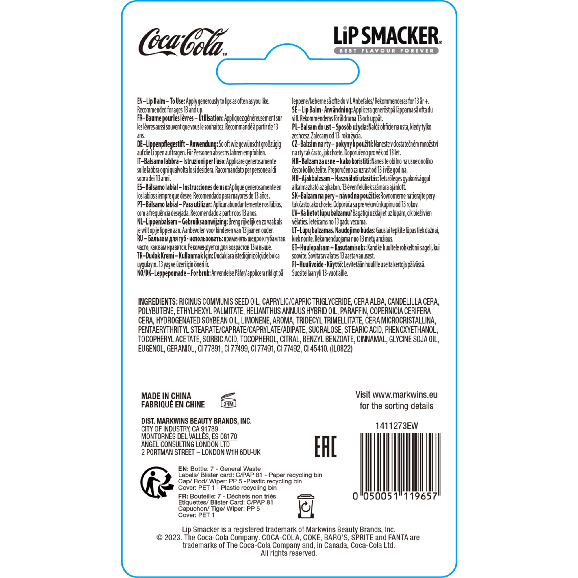 Bálsamo Lábios Coke Bottle Lip Balm Coke