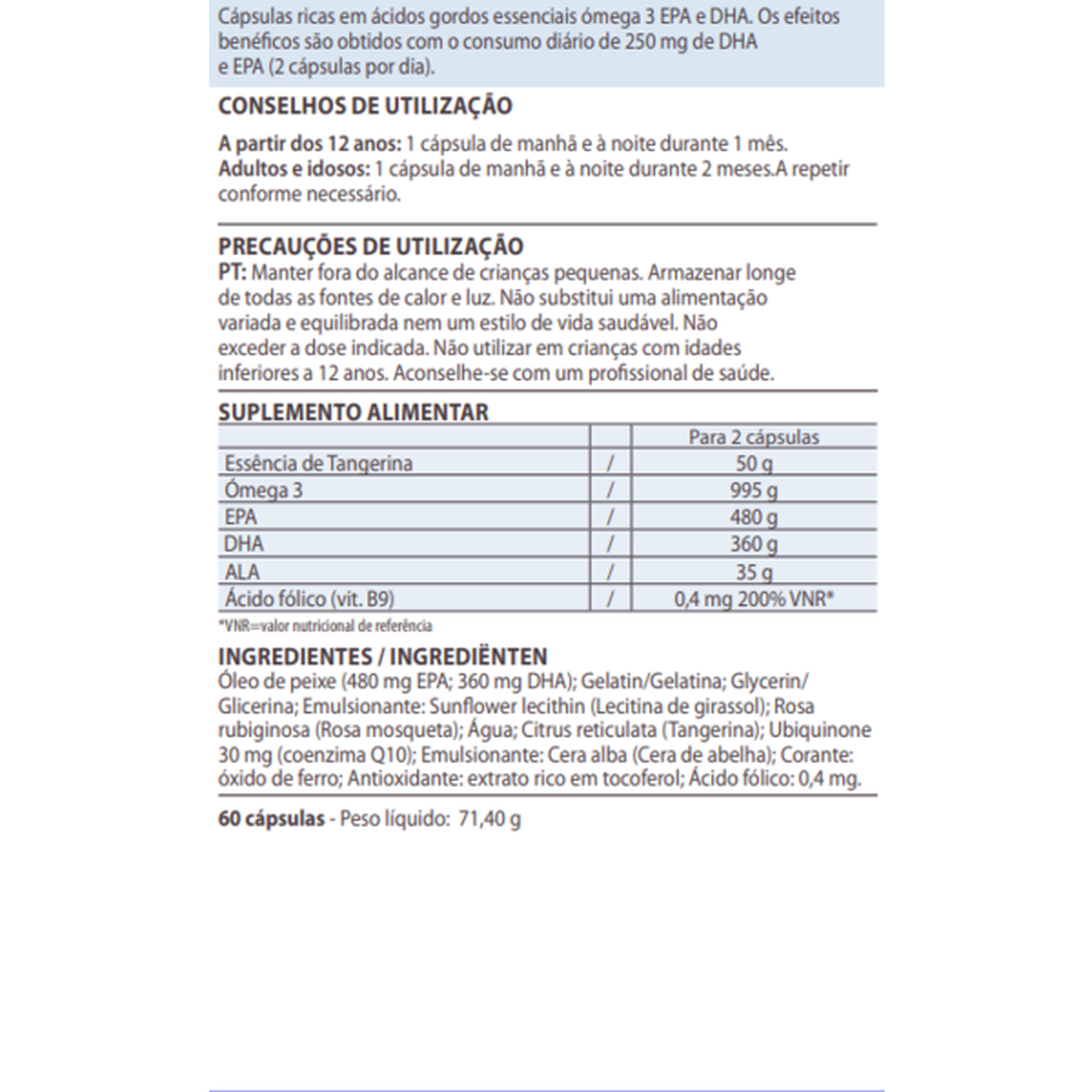 Cápsulas Ómega 3 Forte