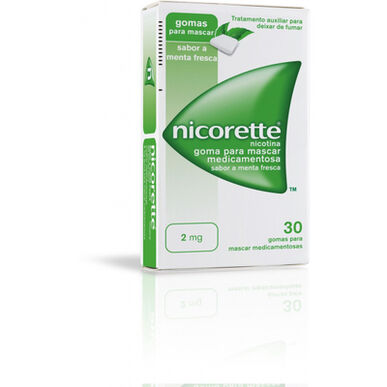 Nicorette 30 Gomas Nicotina 2 mg Menta Wells
