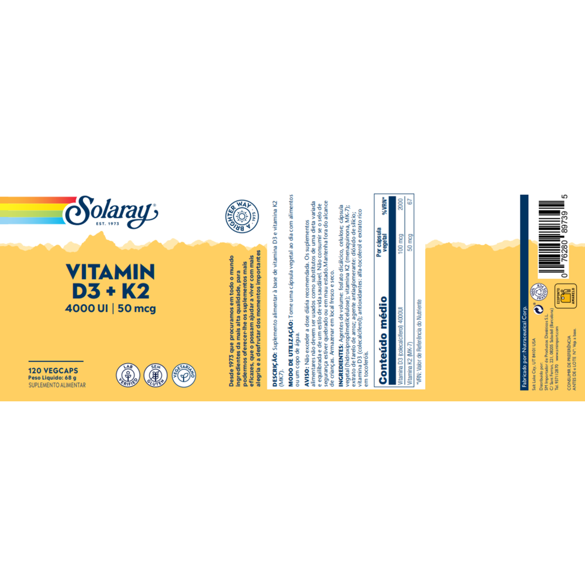 Vitamin D3 + K2 4000 UI