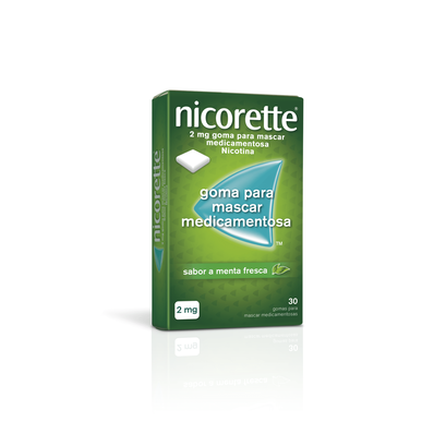 Nicorette 2 mg 30 Gomas de Mascar Nicotina Wells