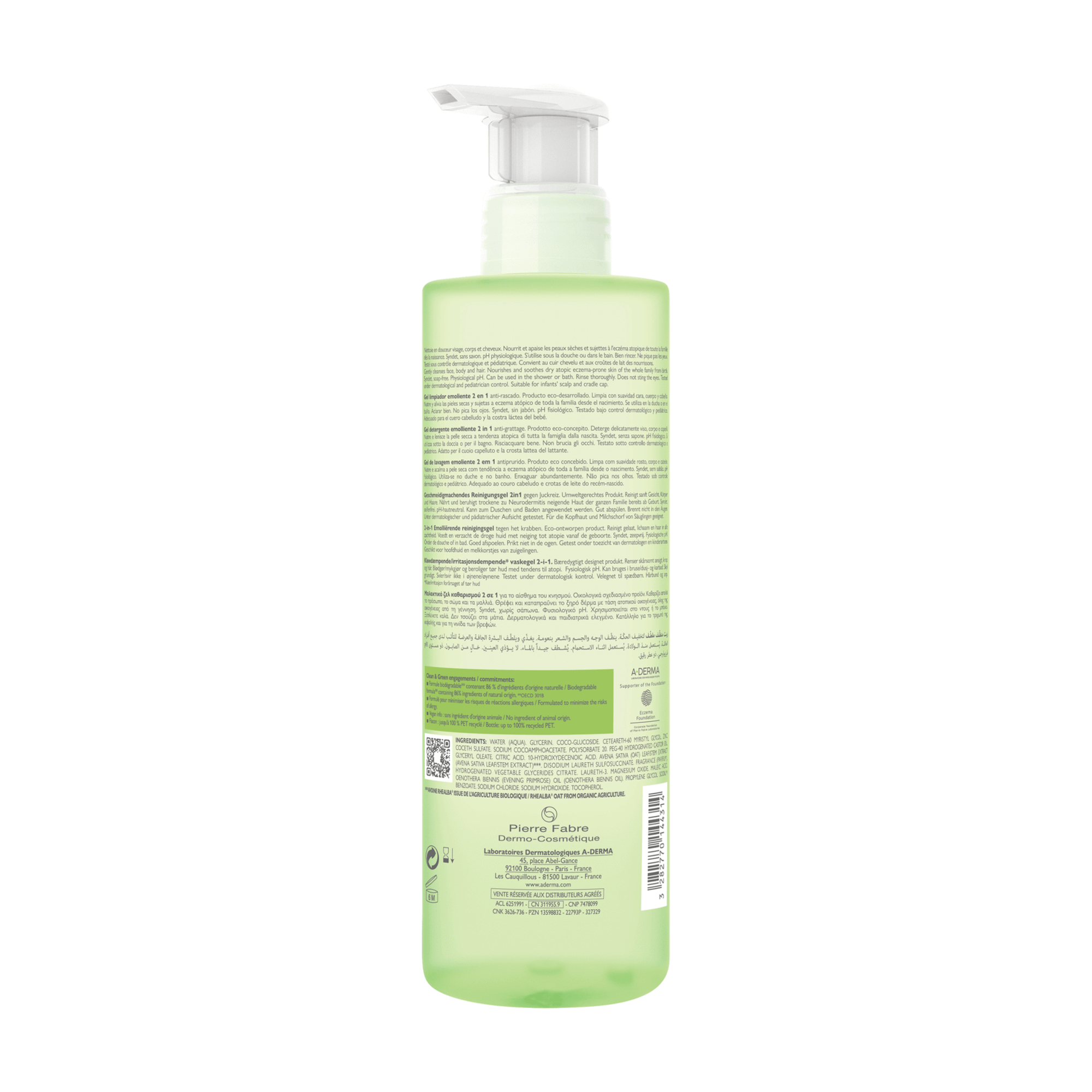 Exomega Control 2in1 Emollient Cleansing Gel