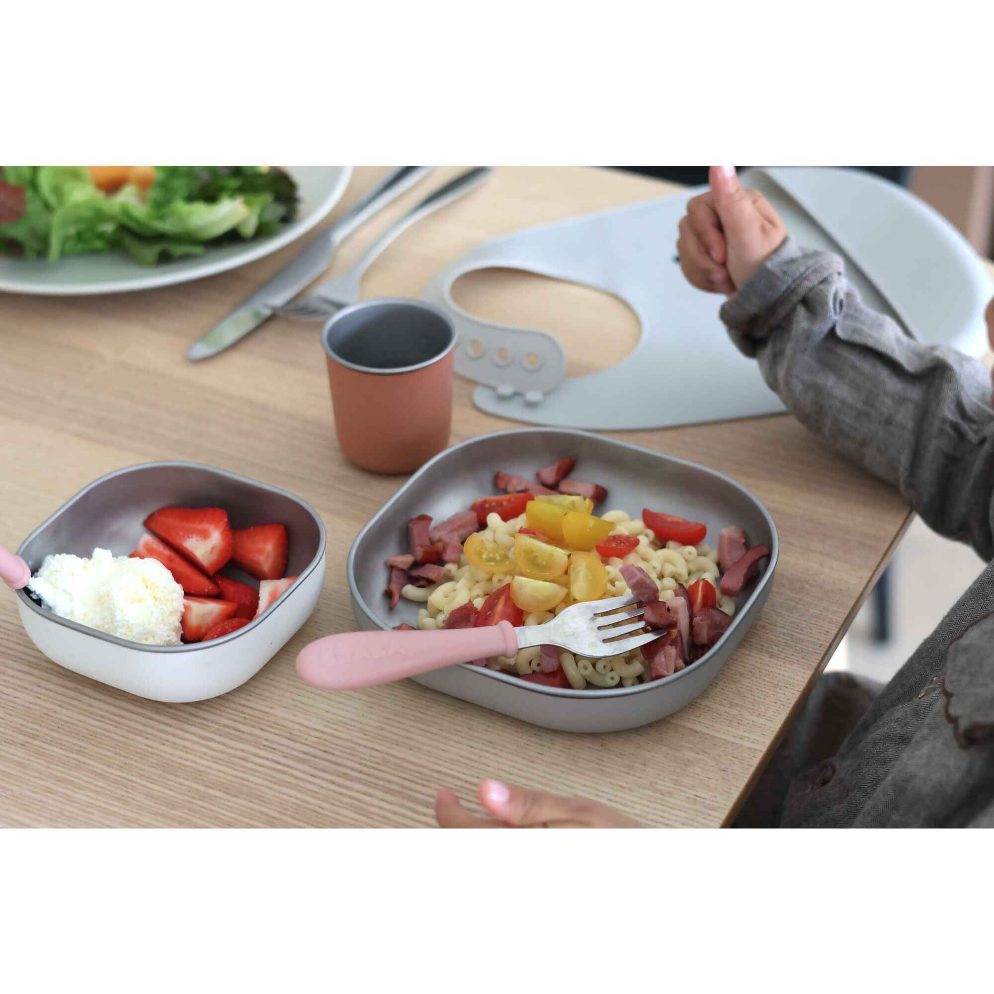 Stainless Steel Meal Inox Set 4M+ Terracotta