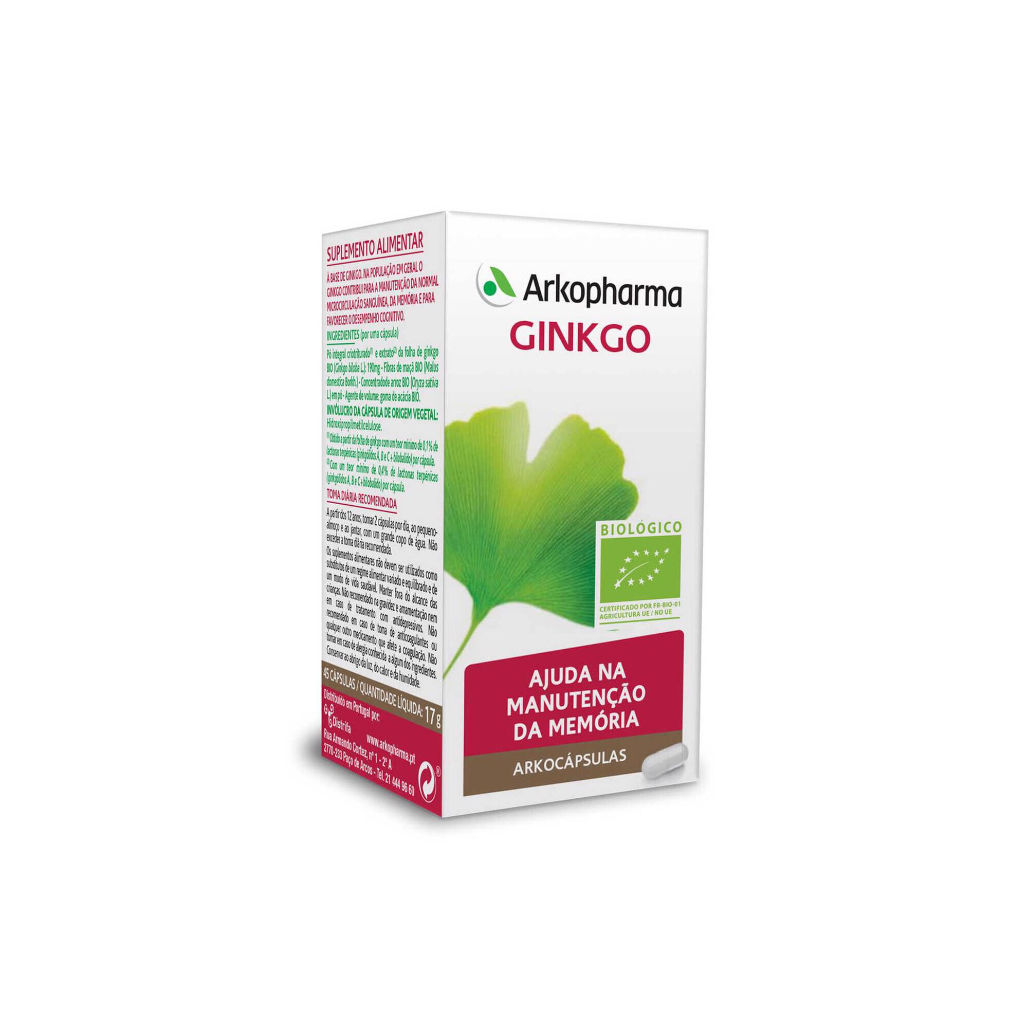 Suplemento Manutenção da Memória Ginkgo Bio