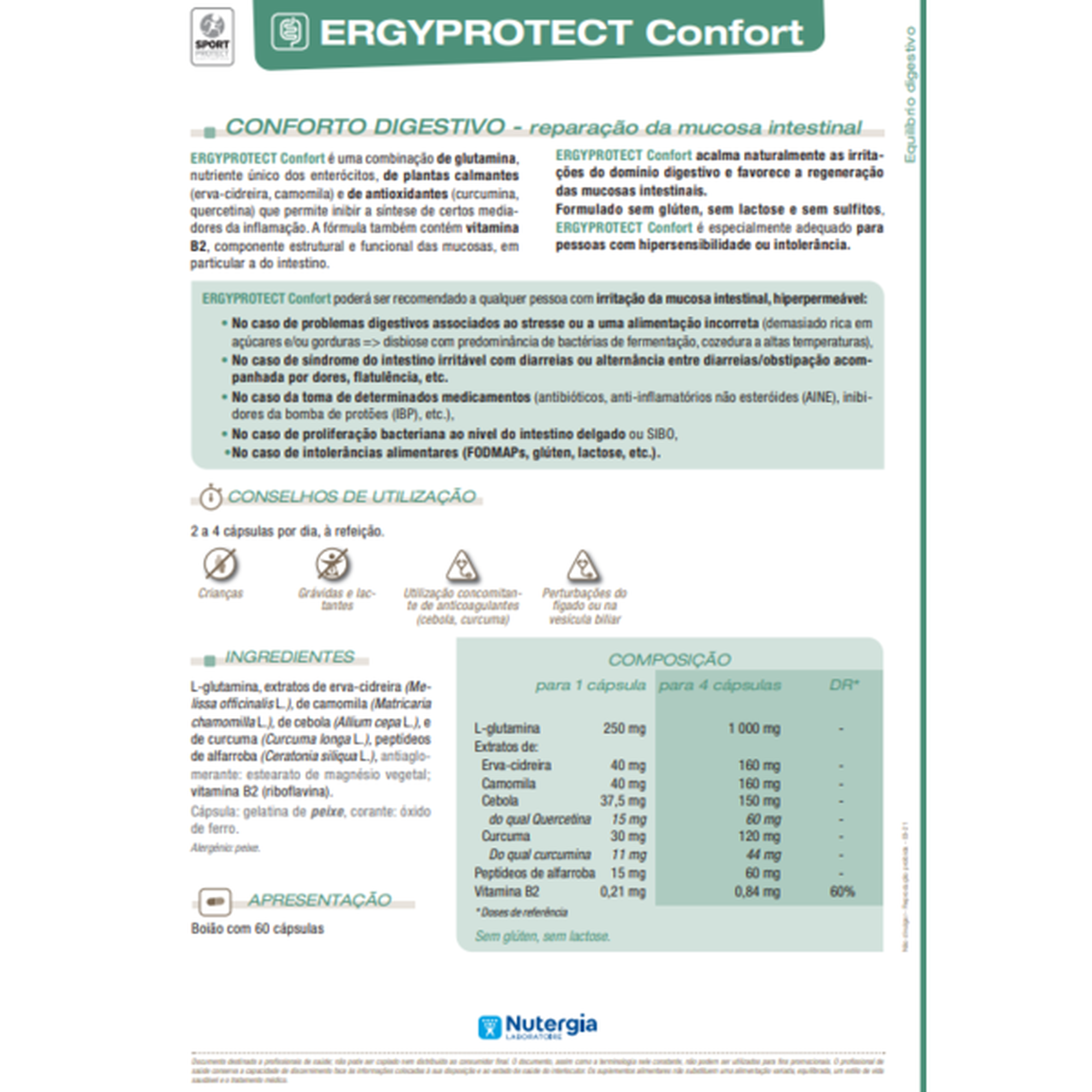 ErgyProtect Confort Conforto Intestinal
