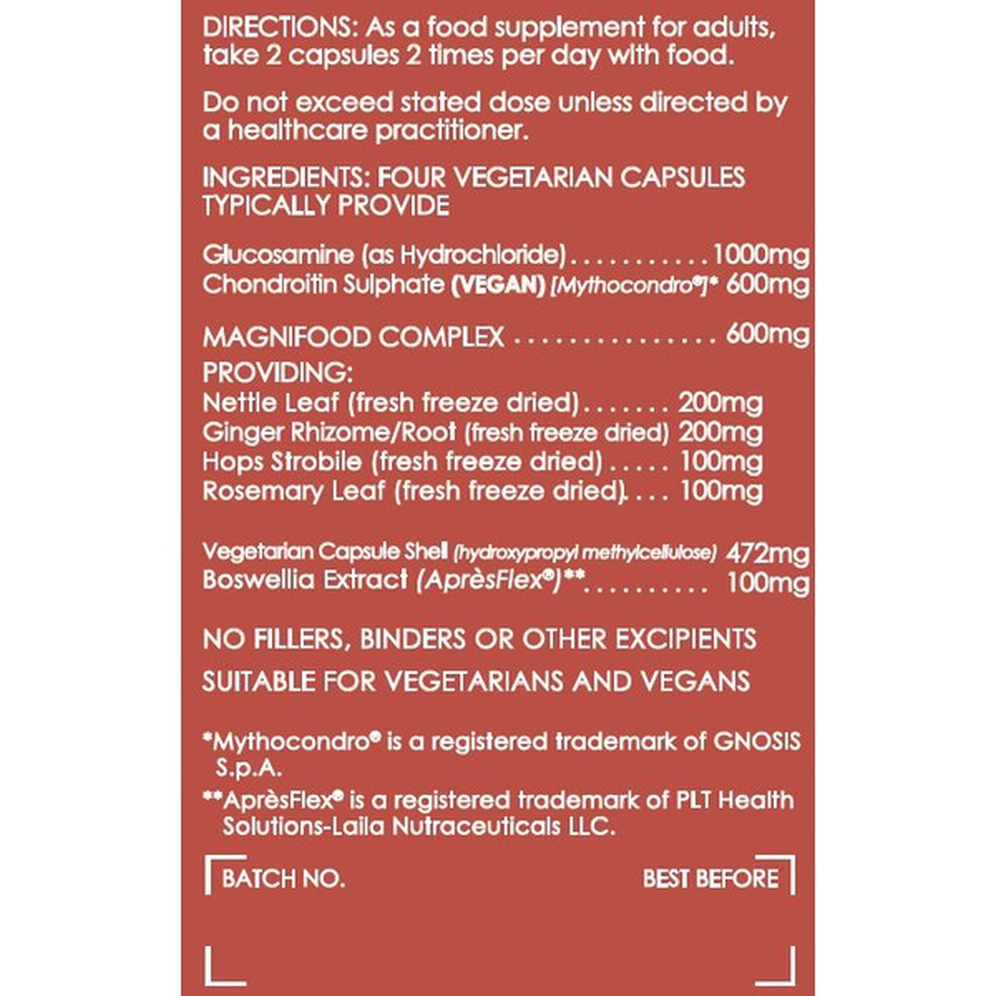 Suplemento Saúde das Articulações Glucosamine