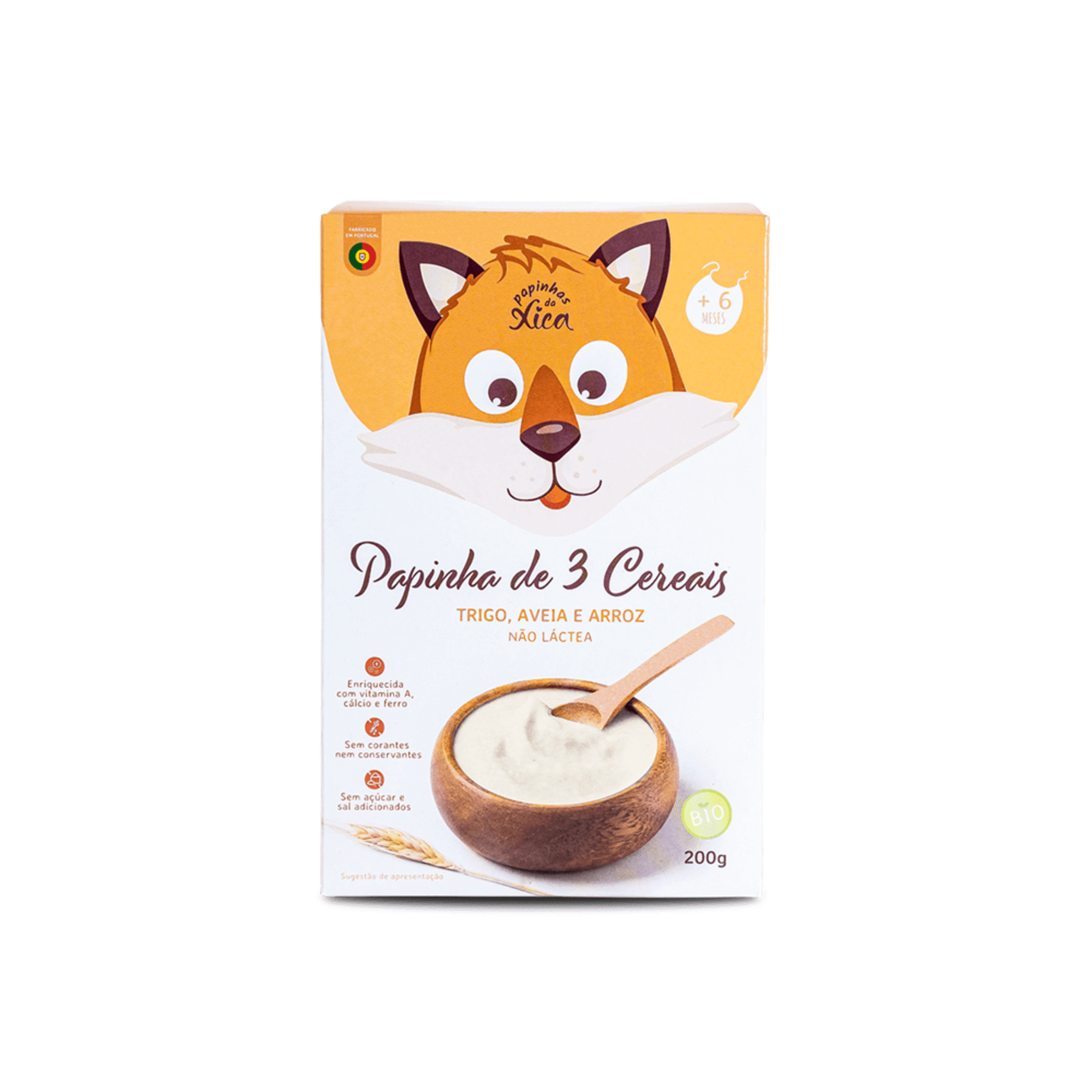 Papinha de 3 Cereais +6M Bio