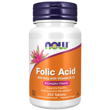 Folic Acid 800 mcg Vitamin B-12 Wells Image 1