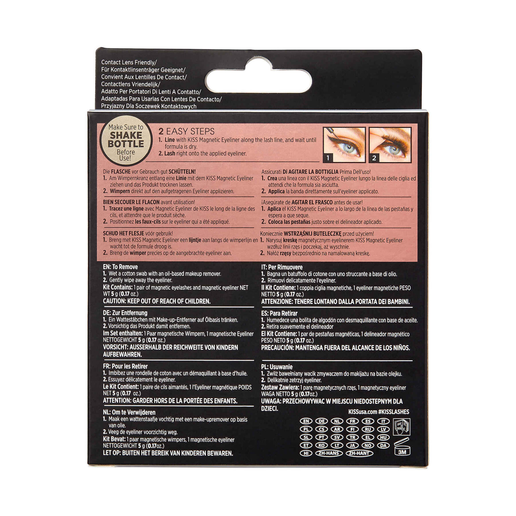 Kit Pestanas Postiças Magnetic Eyeliner Charm