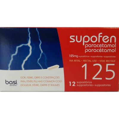 Supofen Supositórios Paracetamol 125mg
