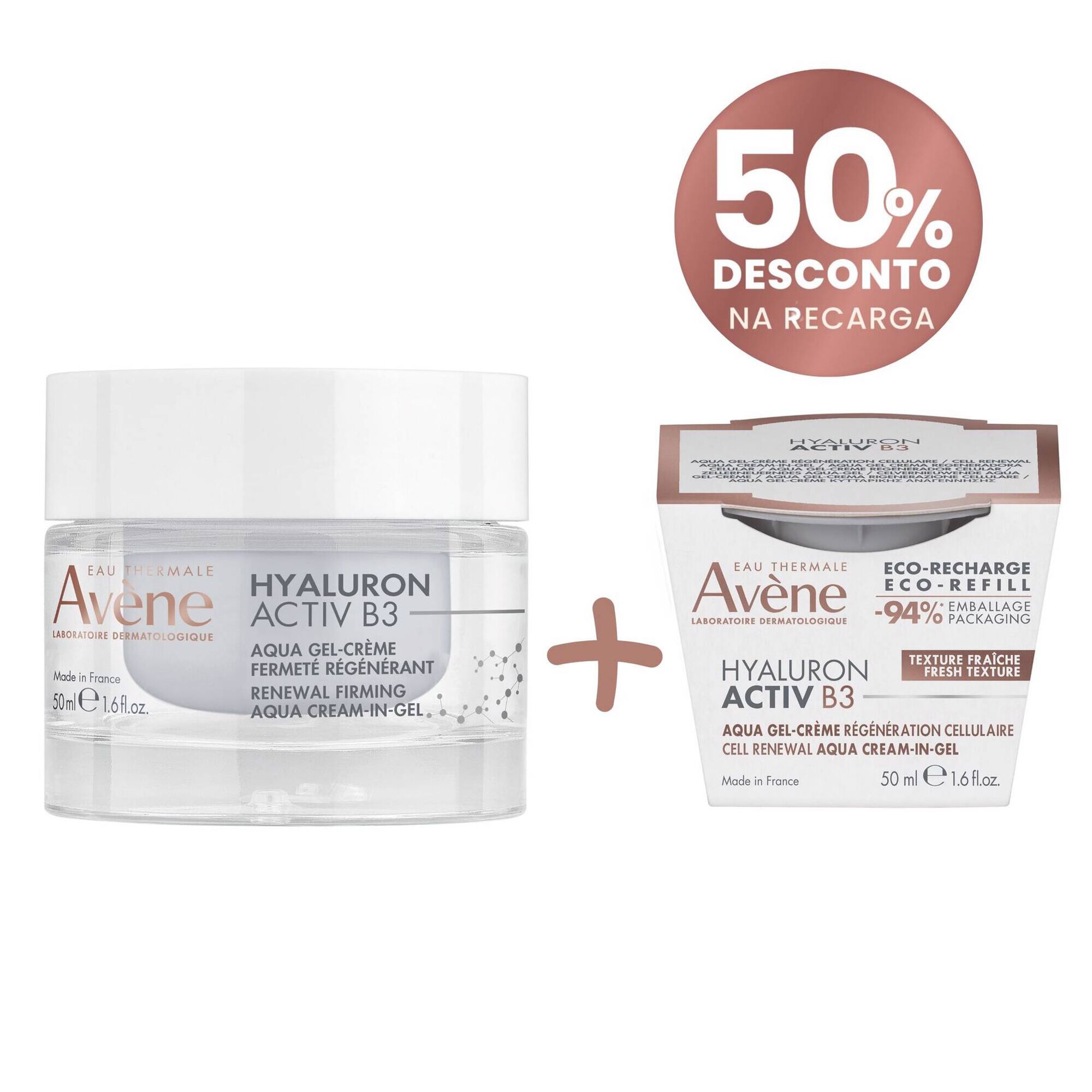 Pack Hyaluron Activ B3 Cream-Gel & Refill