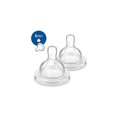 Tetinas Silicone Fluxo Alim. Espessos 6M+ Wells Image 1