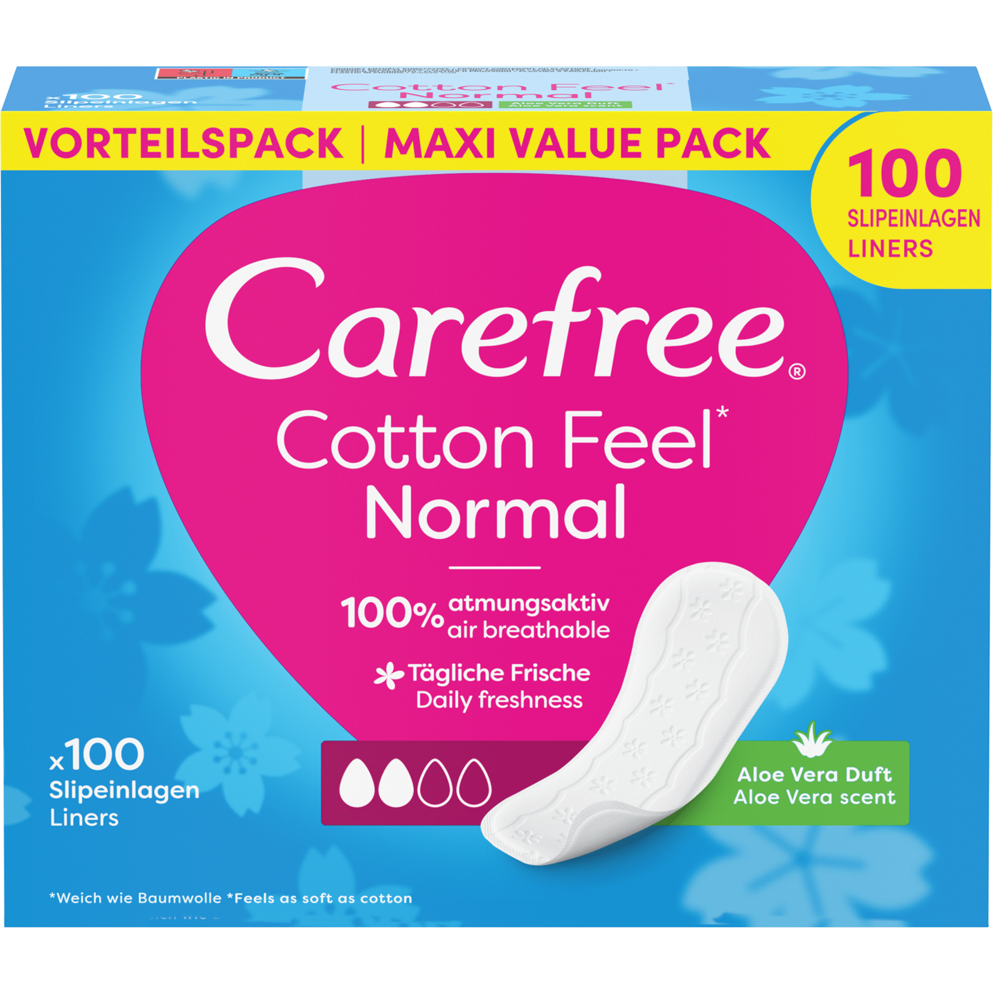 Cotton Feel Normal Aloe Liners