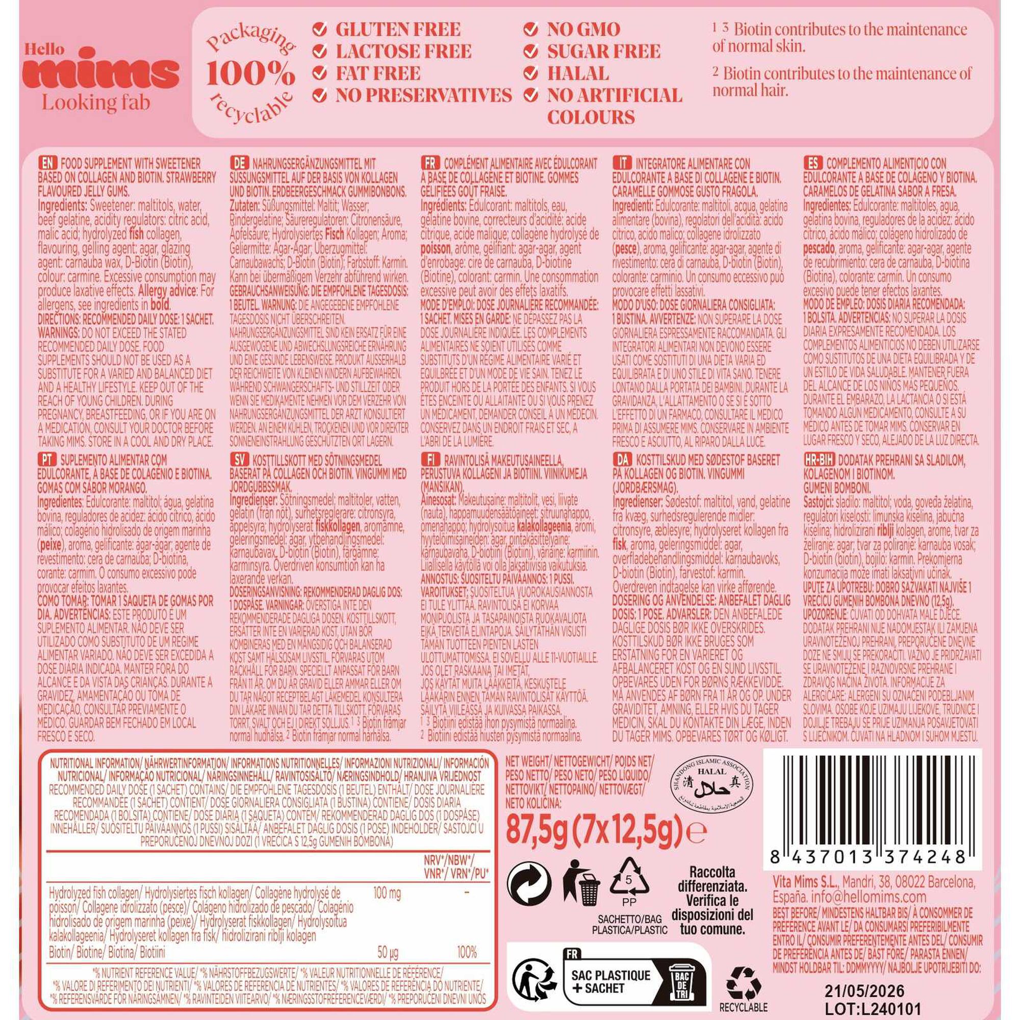 Suplemento Pele Unhas e Cabelo Beauty