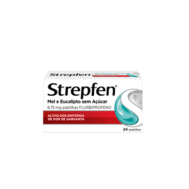 Strepfen Pastilhas Dor Garganta Mel Eucalipto Wells