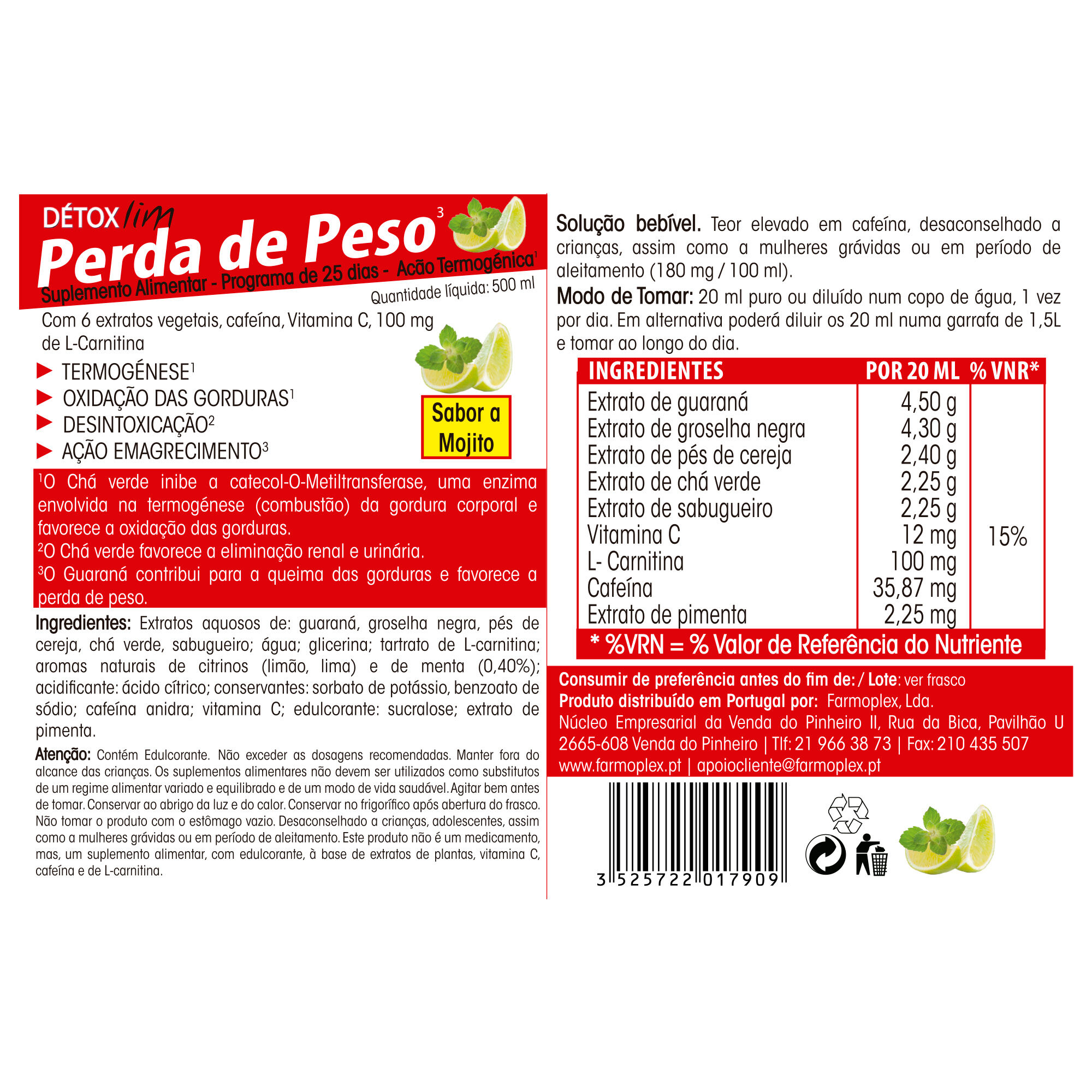 Solução Bebível Perda de Peso Detoxlim