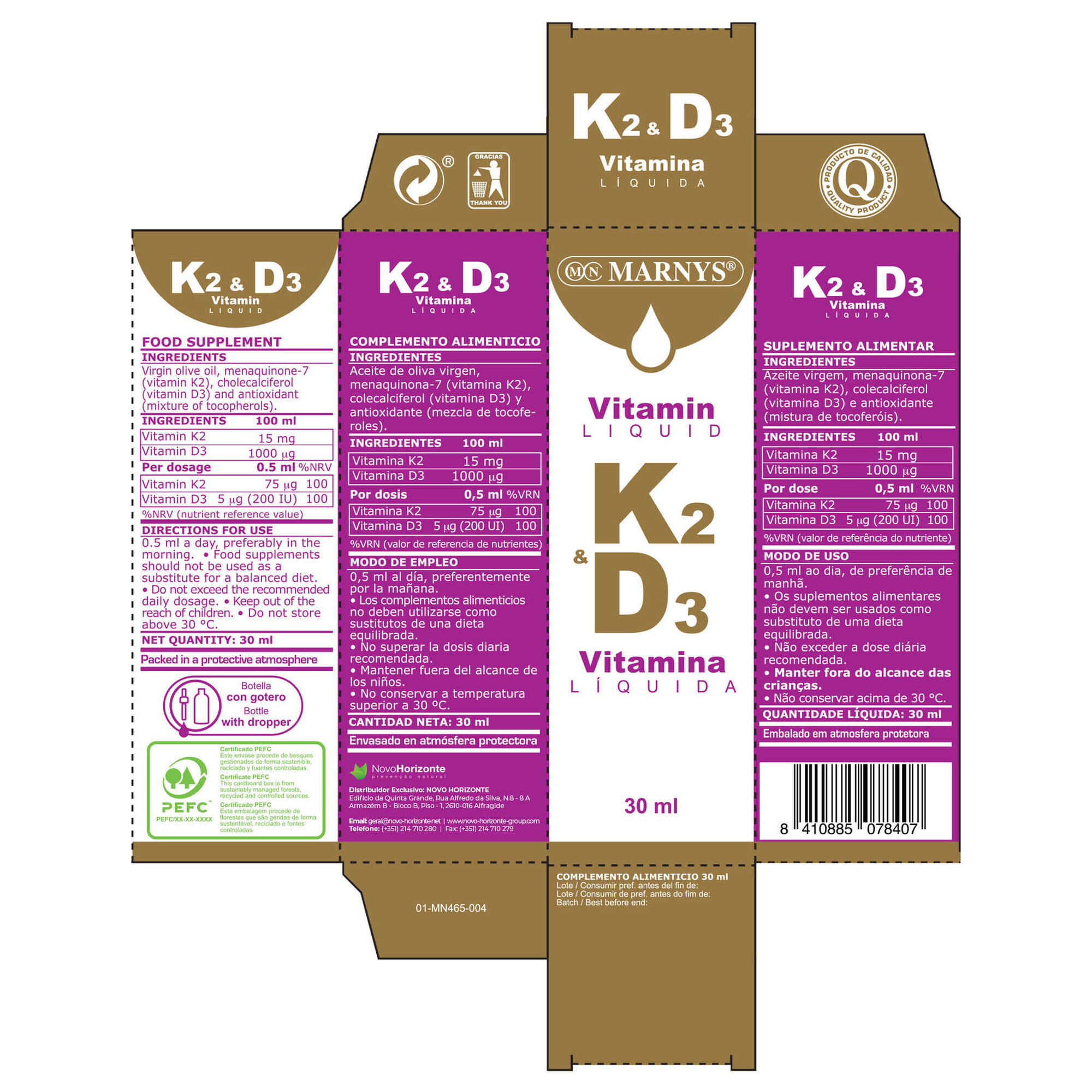 Vitamina Liquida D3 & K3