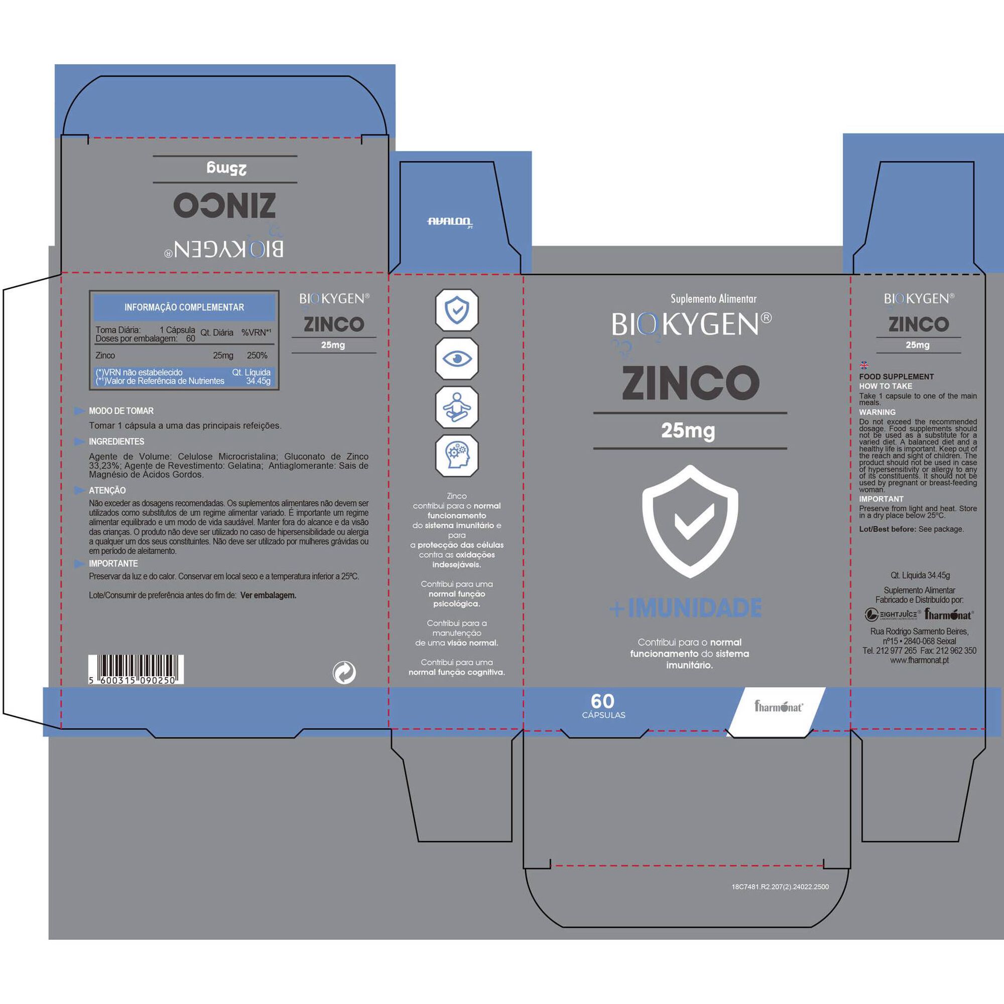 Zinco 25mg Imunidade