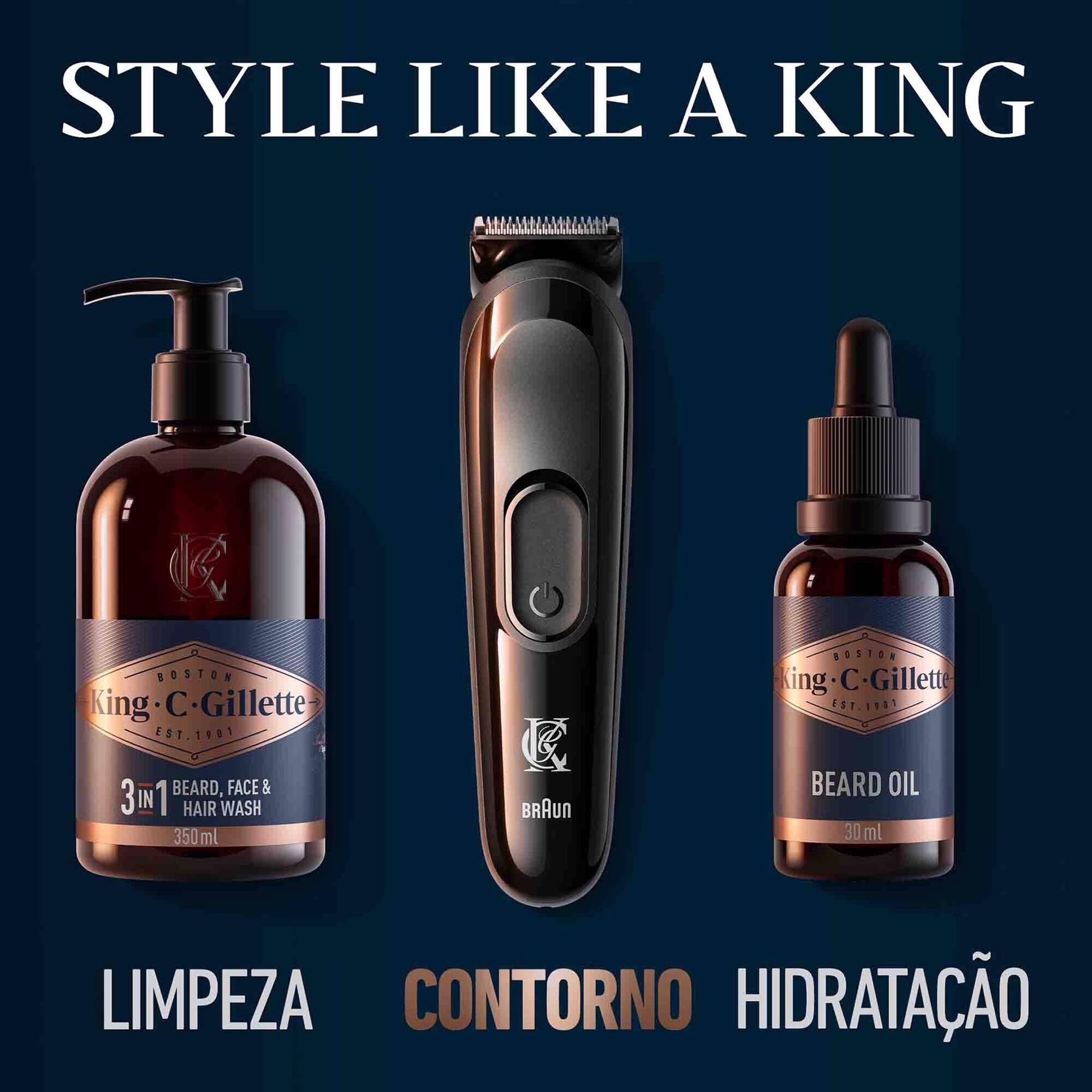 Kit Máquina de Barbear King C.