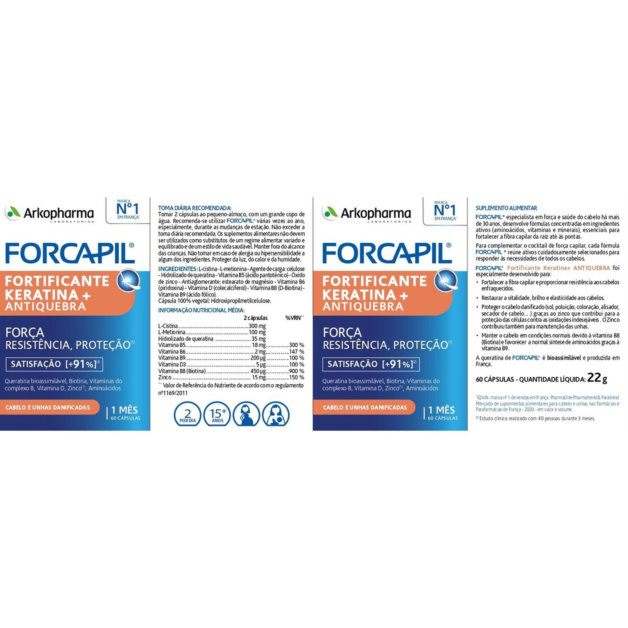 Suplemento Fortificante de Keratina Forcapil