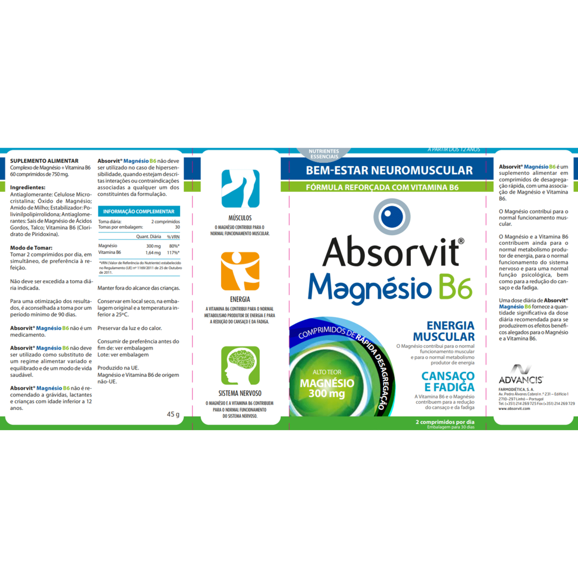 Magnésio B6 Bem-Estar Neuromuscular