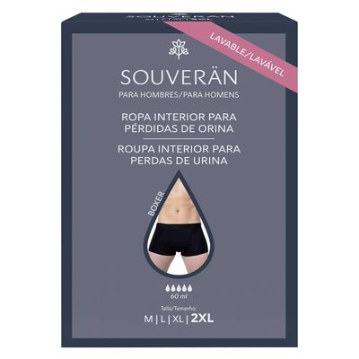 Boxer Incontinência Homem Preto XXL