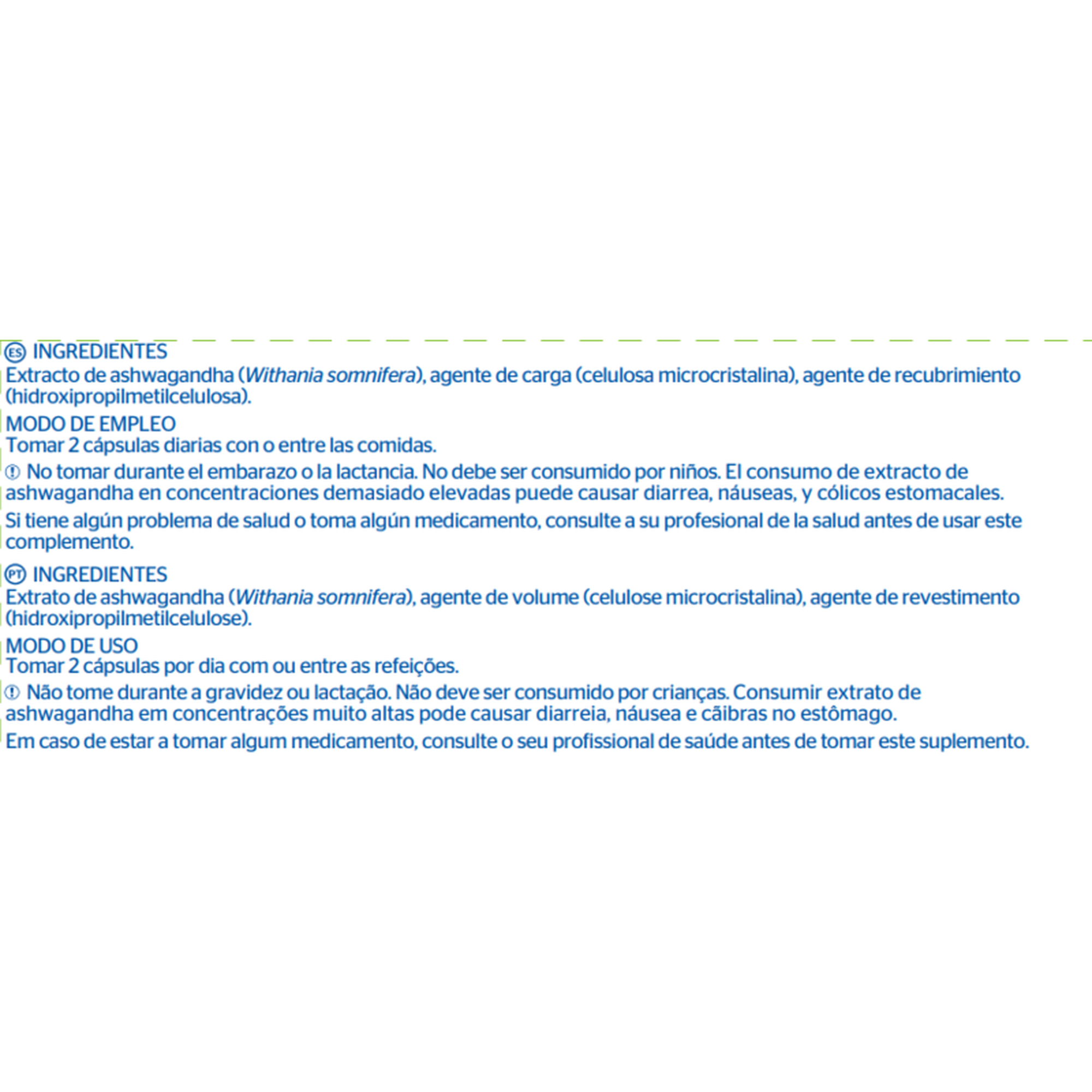 Ashwagandha Extrato de Planta