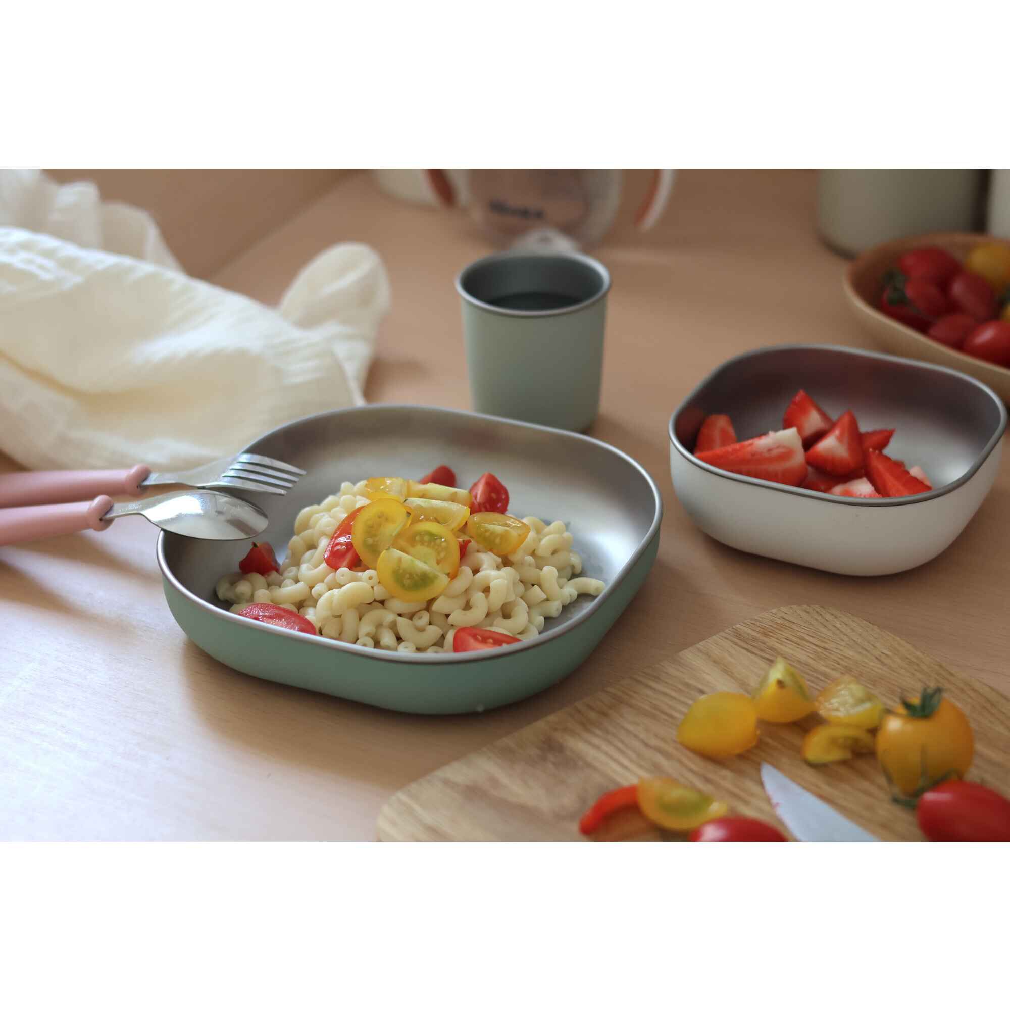 Stainless Steel Meal Inox Set 4M+ Sage Green