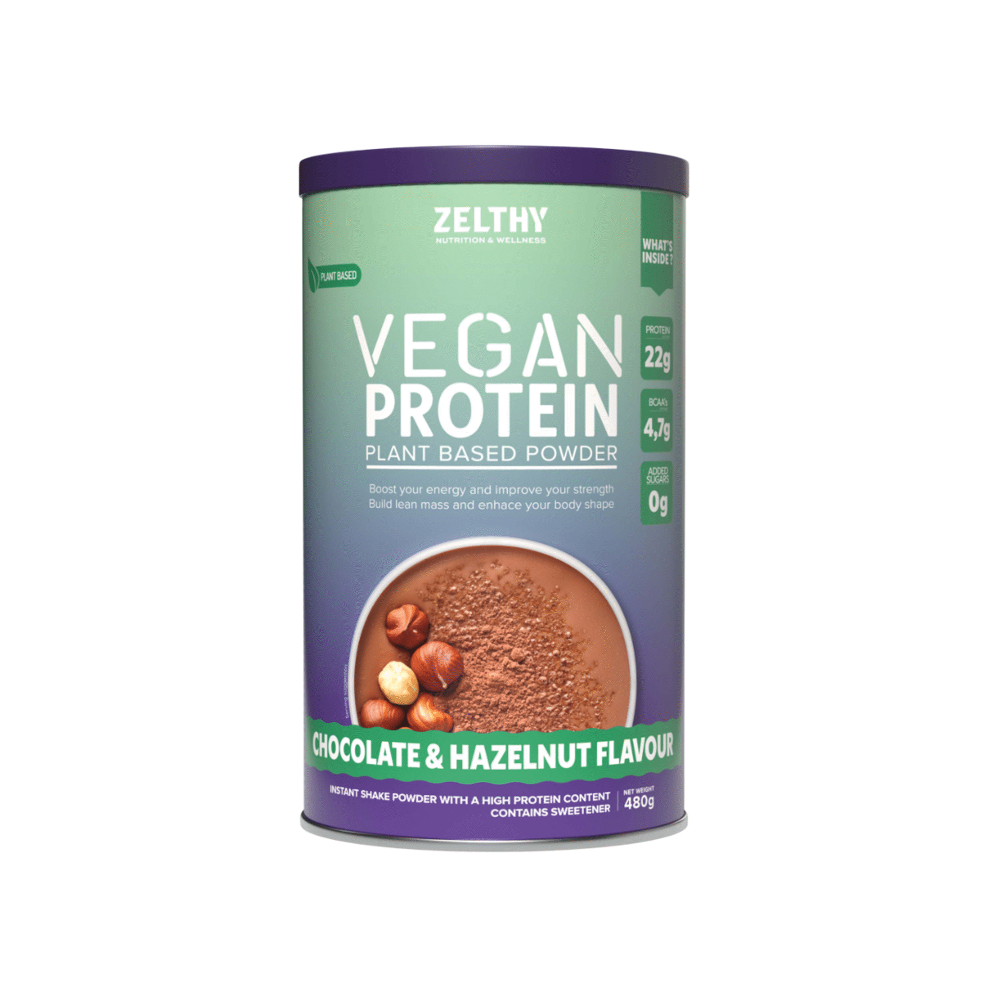 Vegan Protein Chocolate & Hazelnut Flavor