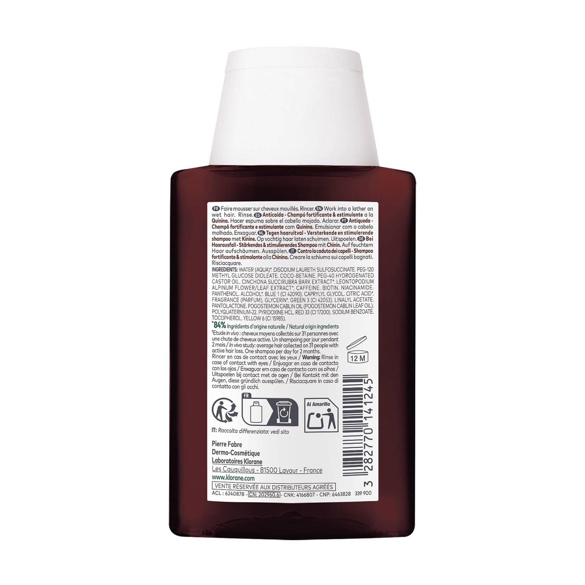 Quinine Strengthening Thinning Hair Shampoo