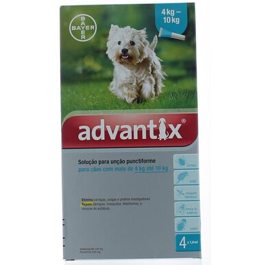 Pipetas Anti-Parasirárias Cão 4-10 Kg Wells