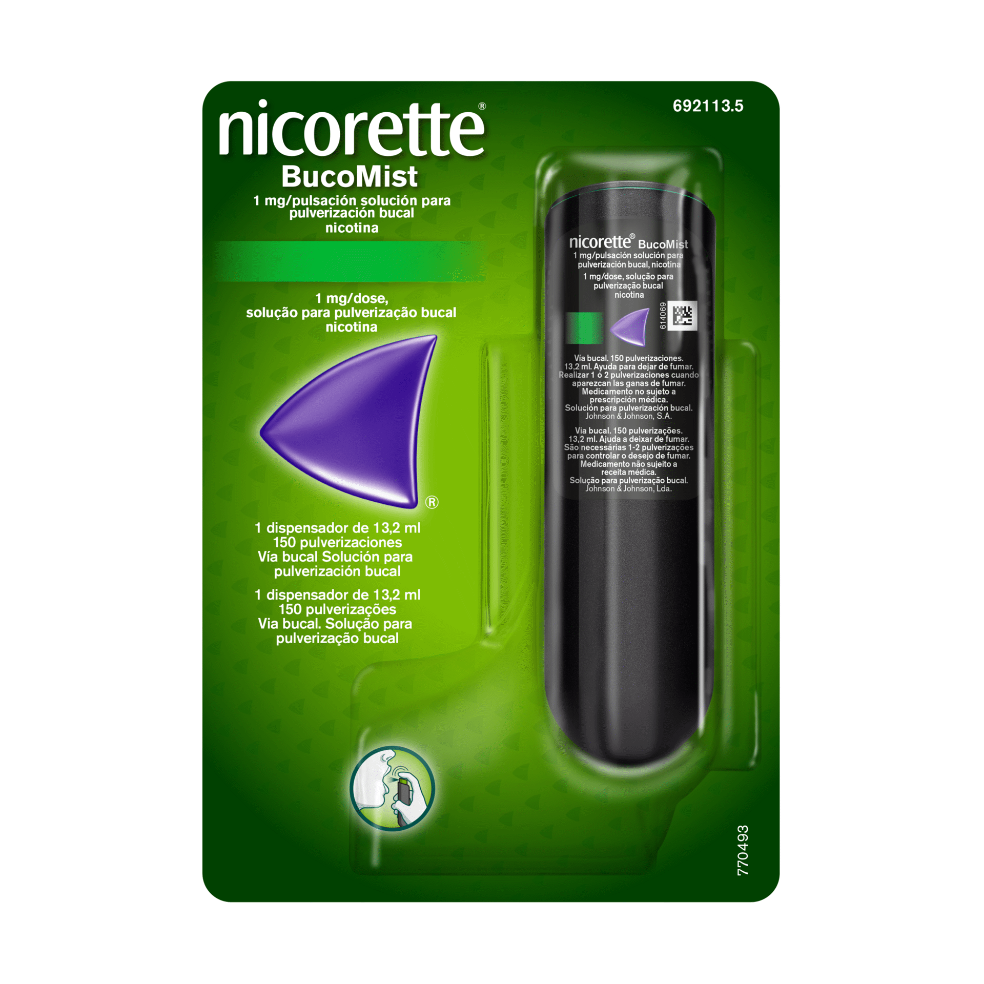 Nicorette BucoMist Spray Bucal Menta 150 doses