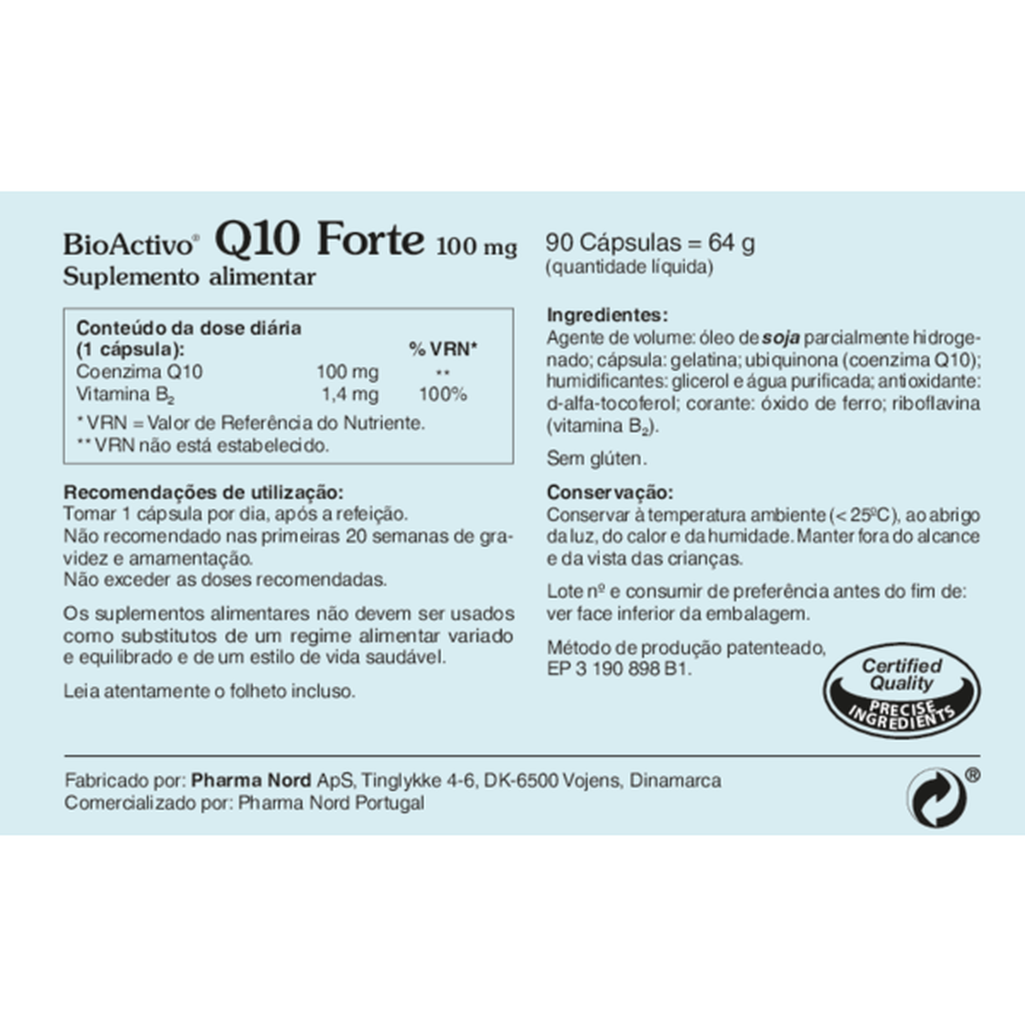 Suplemento Alimentar Energia Q10 Forte 100 mg