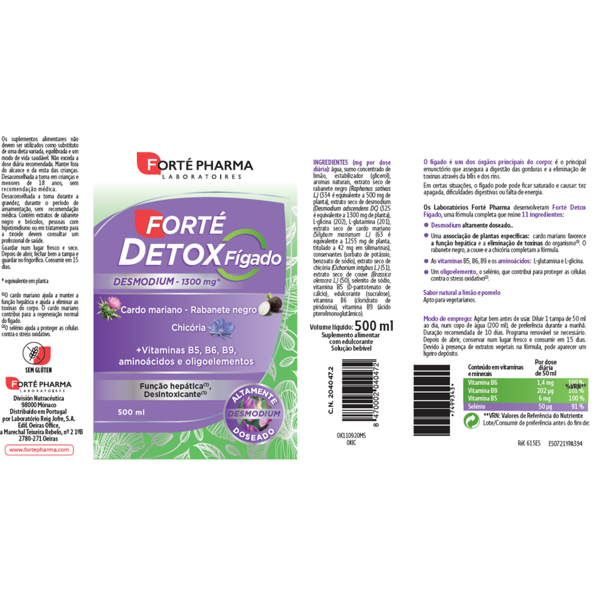 Detox Fígado Desmodium 1300 mg